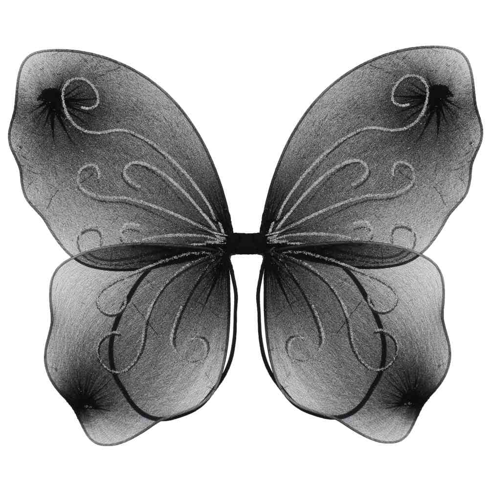 Zac's Alter Ego - Small glitter butterfly Wings Kids - Black